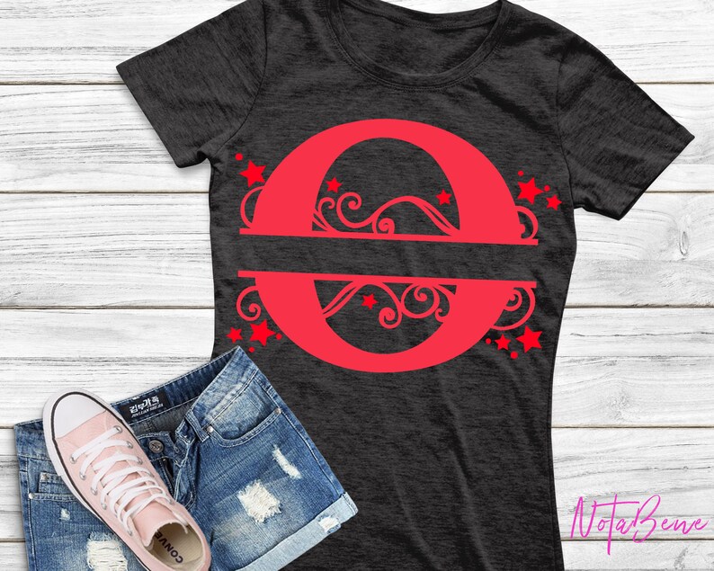 Download O Split Monogram SVG Swirls Stars Split Letter O SVG ...