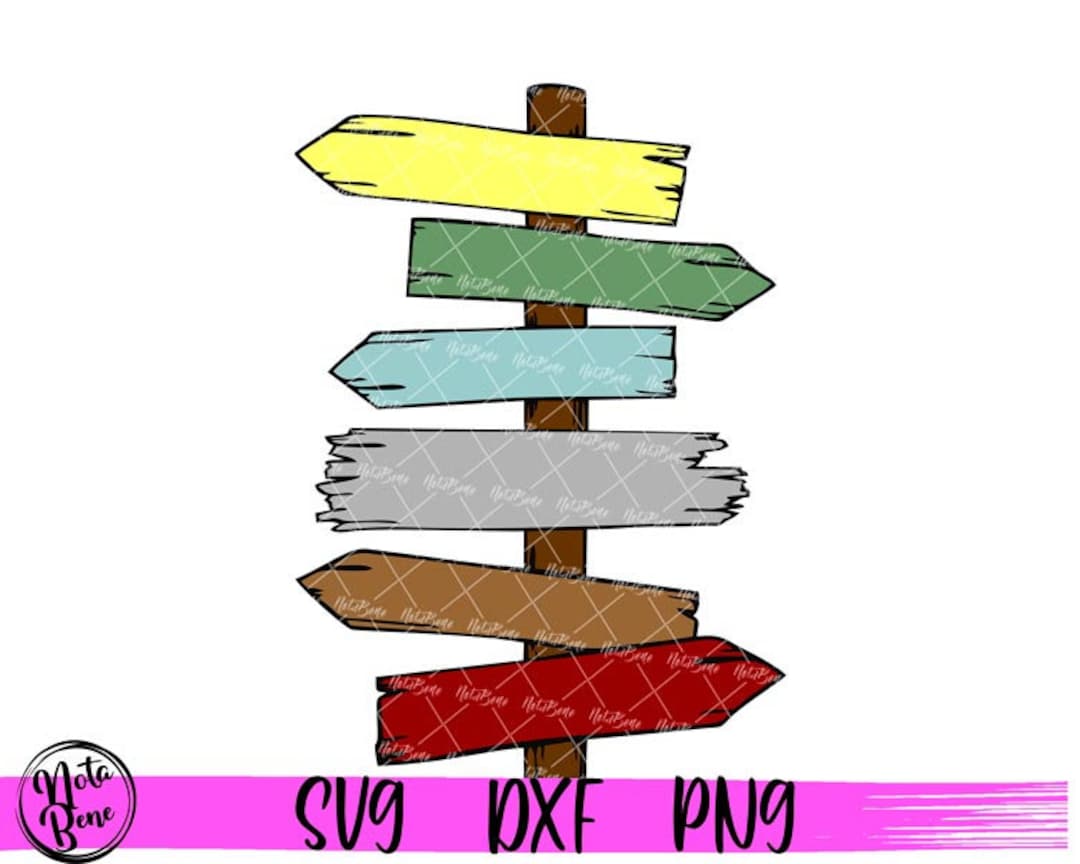 Destination Sign SVG, Destination Arrow Svg, Wooden Road Sign Svg, Sign