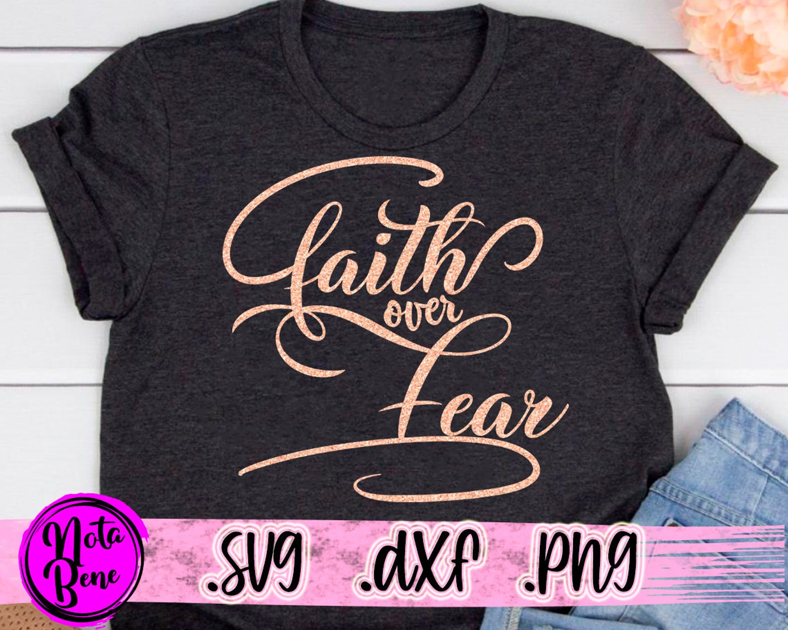 Faith Over Fear SVG Cricut Silhouette Vector Clipart Cut | Etsy