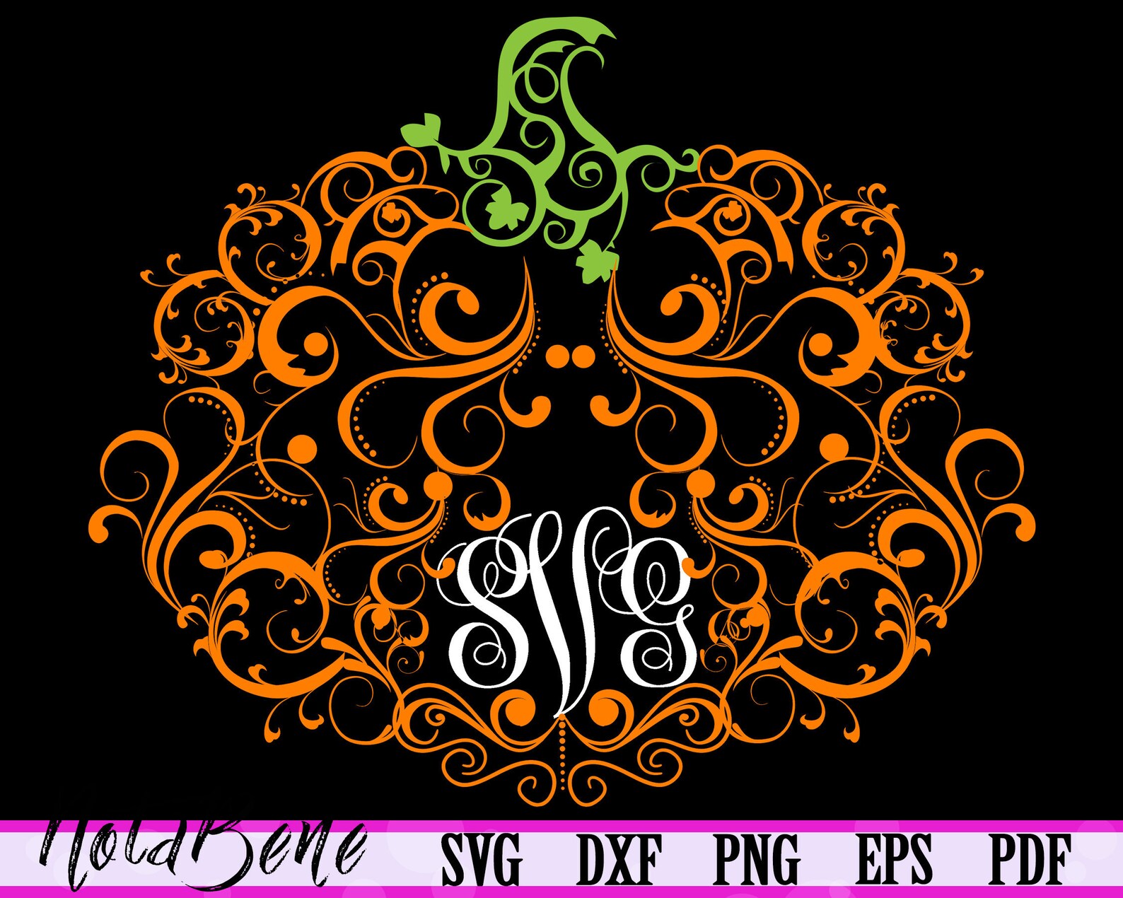 halloween-monogram-pumpkin-svg-decorative-swirly-pumpkin-etsy