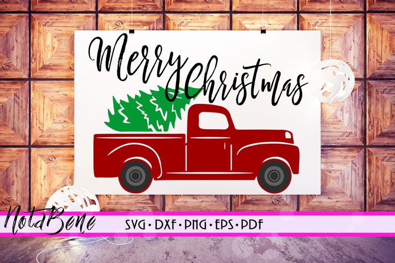 Download Christmas Truck SVG Merry Christmas Rustic Sign Stencil ...