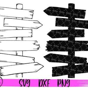 Señal de destino SVG, flecha de destino SVG, plantilla de poste de señalización SVG, señal de carretera de madera SVG, flechas de madera SVG, pancarta de madera SVG clipart