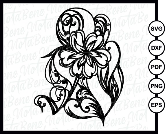 Flower SVG Flower Cut file Flower Clipart Flower LOGO | Etsy