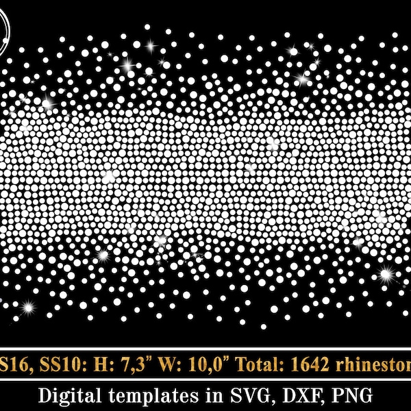 Rhinestone Scatter Pattern Svg, Scattered Spray Effect Svg, Rhinestones Scatter Template Svg, Bling Pattern Template Cricut Digital Download