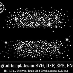 Rhinestone Scatter Pattern Svg, Scattered Spray Effect Svg, Ombre Style Rhinestones Scatter Template Svg, Bling Shirt Design Cricut cut file