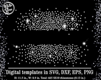 Rhinestone Scatter Pattern Svg, Scattered Spray Effect Svg, Ombre Style Rhinestones Scatter Template Svg, Bling Shirt Design Cricut cut file