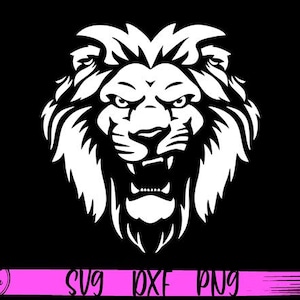 ロイヤル ライオン SVG、キング ライオン PNG、ライオンの頭 svg、野生動物マスコット シャツ svg、dxf、クリップアート シルエット Cricut、ベクター、昇華 PNG
