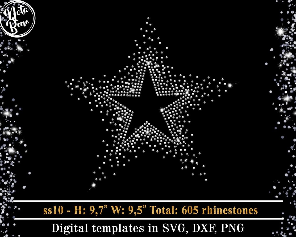 Rhinestones Star Scatter Pattern SVG, Scattered Spray Effect Svg ...