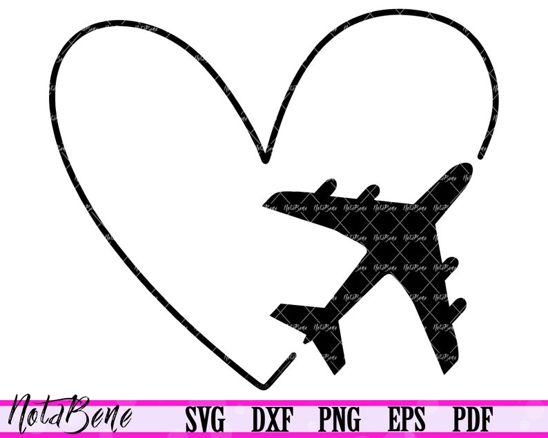 Download Plane Route line Heart Svg Love Heart Flight Route SVG ...