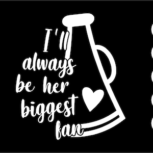 Haar grootste fan SVG, Cheer Mom svg, voetbal svg, spreker svg gesneden bestand, Cheer Sister shirt svg, clipart Cricut silhouet, sublimatie png
