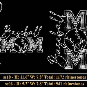 Baseball Cheer Mom Strass SVG-mall, Cheerleader Bling Design (digital nedladdning)