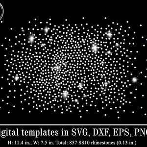 Rhinestone Scatter Pattern Svg, Scattered Spray Effect Svg, Rhinestones Scatter Template Svg, Bling Pattern Template Cricut Digital Download