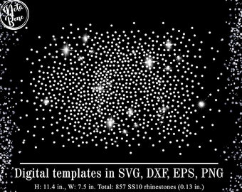 Rhinestone Scatter Pattern Svg, Scattered Spray Effect Svg, Rhinestones Scatter Template Svg, Bling Pattern Template Cricut Digital Download