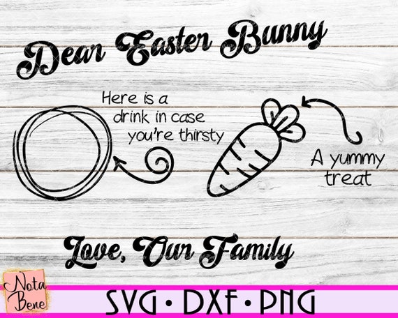 Dear Easter Bunny SVG Easter Bunny Cutting Board SVG Easter | Etsy
