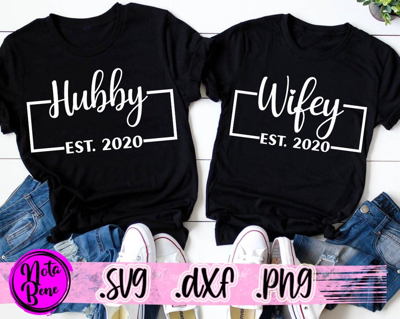 Download Hubby Wifey Est. 2020 SVG Husband Wife Silhouette Svg Just | Etsy