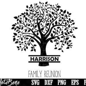 Download Tree Monogram Svg Family Tree Split Monogram Family Reunion Etsy