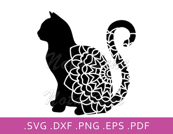 Download Cat Mandala Svg Cat Dxf Digital Download Animal Mandala Cricut Etsy