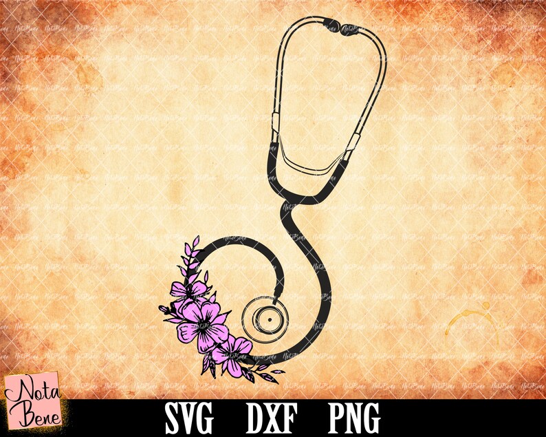 Download Floral Stethoscope SVG Nurse Svg Nursing Life svg Nurse Crew | Etsy