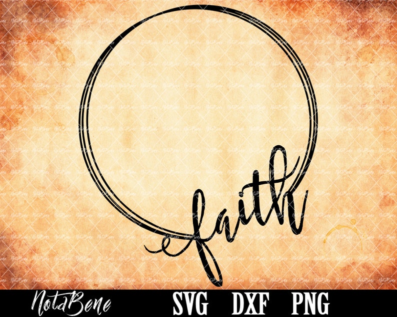 Faith Circle Frame SVG Faith Religion Monogram Frame Circle Etsy