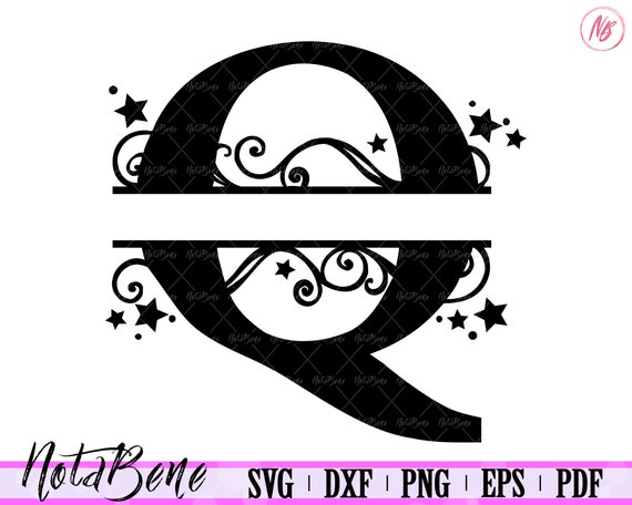 Download SVG & PNG Split Monogram Q Digital Download Image Transfers Embroidery dailycrosswalk.com