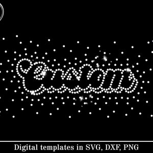 CUSTOM Rhinestone Template SVG, Rhinestone Personalized Design svg, Bling Shirt Pattern, digital download