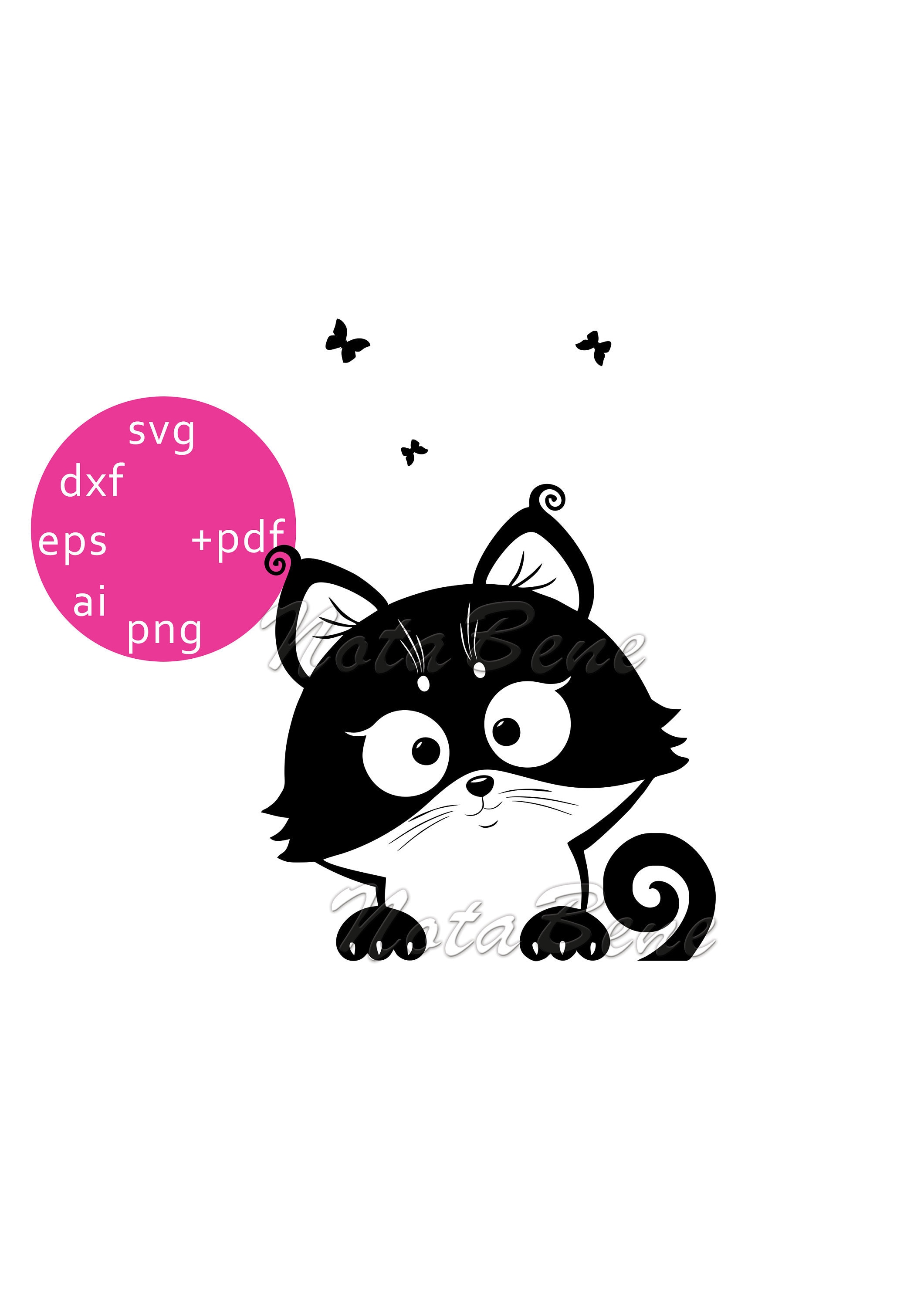 Cute Little Kitten SVG Peeking Cat Svg Cut File Cricut | Etsy