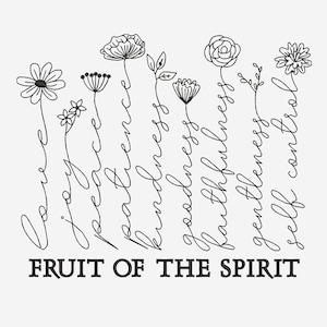 Fruit of the Spirit Machine Embroidery, Christian Embroidery Design, Faith Embroidery, Scripture Embroidery