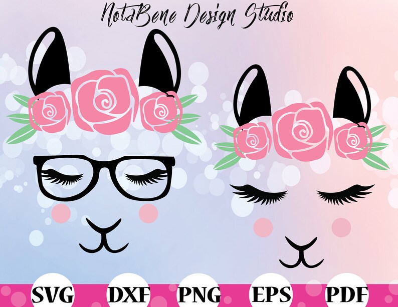 Download Llama SVG Cute Llama Birthday Girl Cute Llama Face in | Etsy