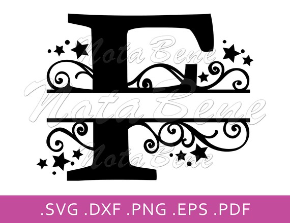 Download Split Monogram Svg Split Letter F Svg Divided Initial F Etsy