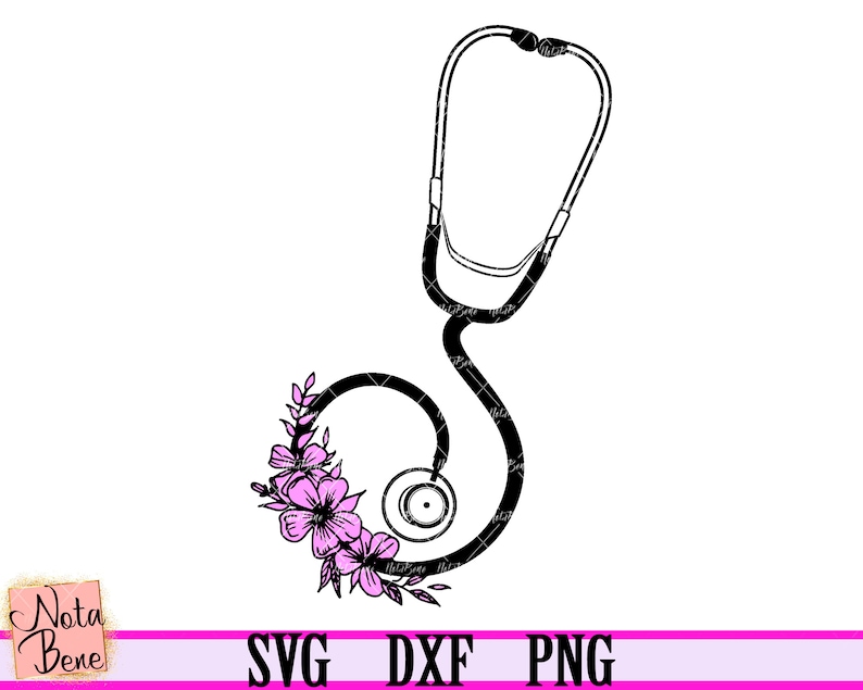 Download Floral Stethoscope SVG Nurse Svg Nursing Life svg Nurse Crew | Etsy