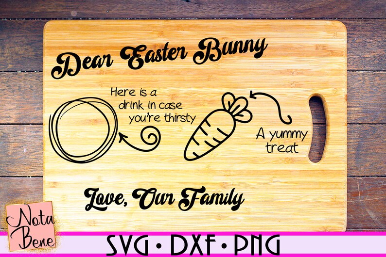 Dear Easter Bunny SVG Easter Bunny Cutting Board SVG ...