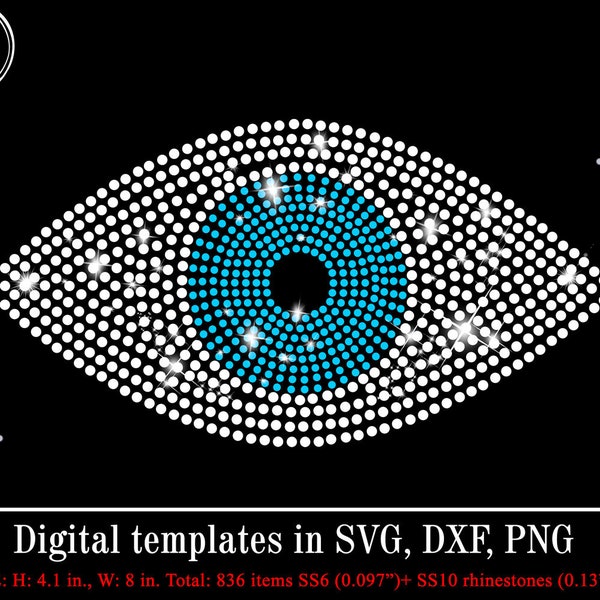 Evil Eye SVG Cricut, Rhinestone Template SVG, Turkish Evil Eye Rhinestones svg, Bling Rhinestone Pattern, digital svg cut file