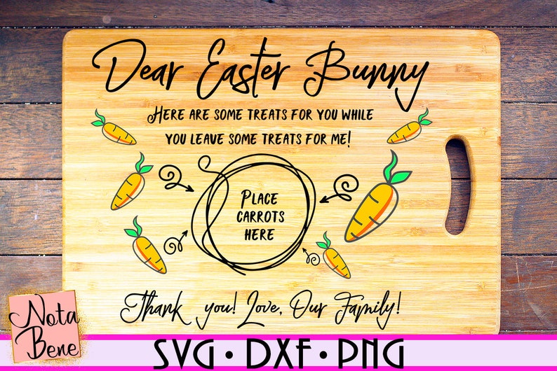 Download Dear Easter Bunny SVG Easter Bunny Cutting Board SVG ...