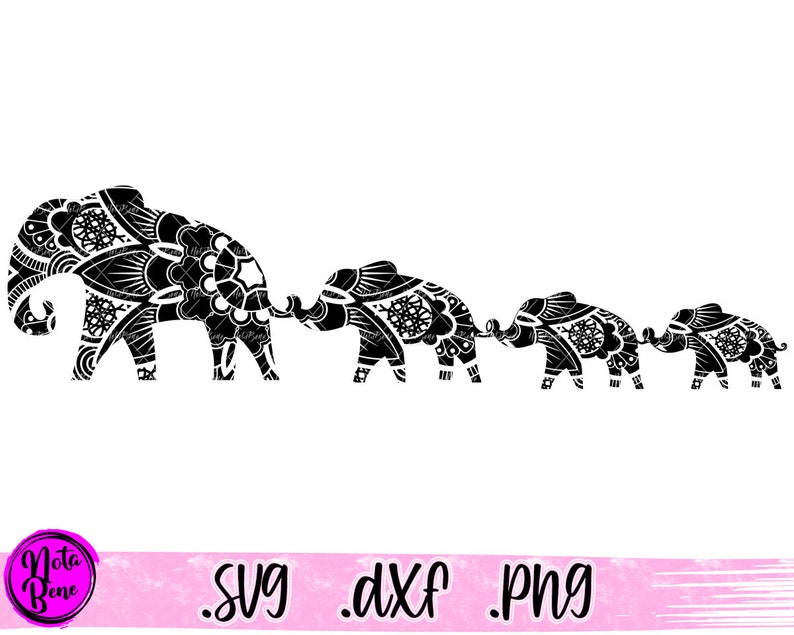 304 Elephant Family Svg Free SVG PNG EPS DXF File