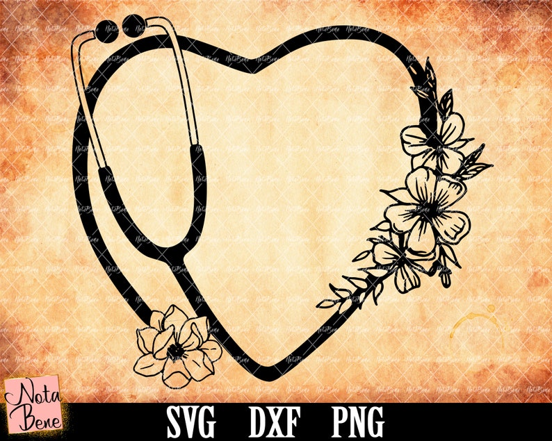 Download Floral Stethoscope SVG Nurse Svg Nursing Life svg Nurse Crew | Etsy