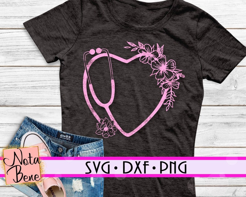 Download Floral Stethoscope SVG Nurse Svg Nursing Life svg Nurse Crew | Etsy