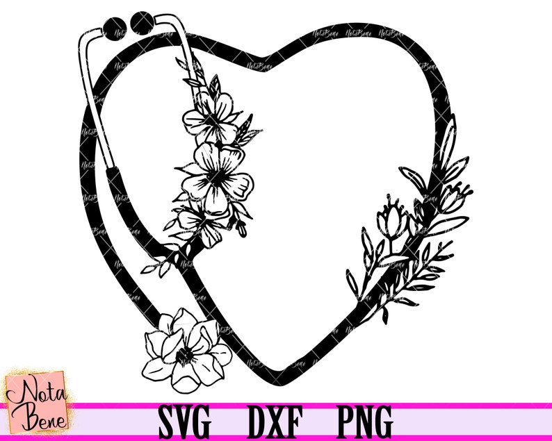Download Floral Stethoscope SVG Nurse Svg Nursing Life svg Nurse Crew | Etsy