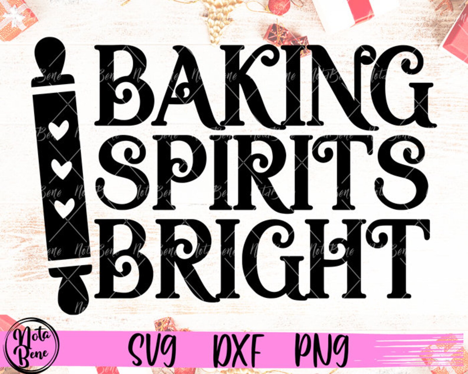 Baking Spirits Bright SVG Christmas Baking Svg Pot Holder | Etsy
