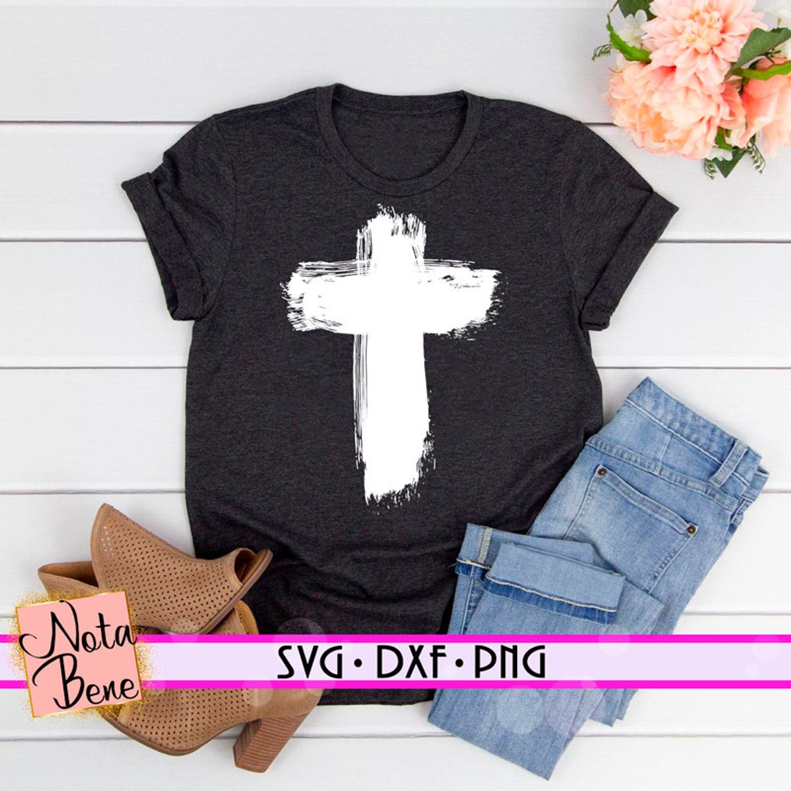 Cross SVG Cut file Paint Brush Stroke Cross Svg Faith Svg Etsy