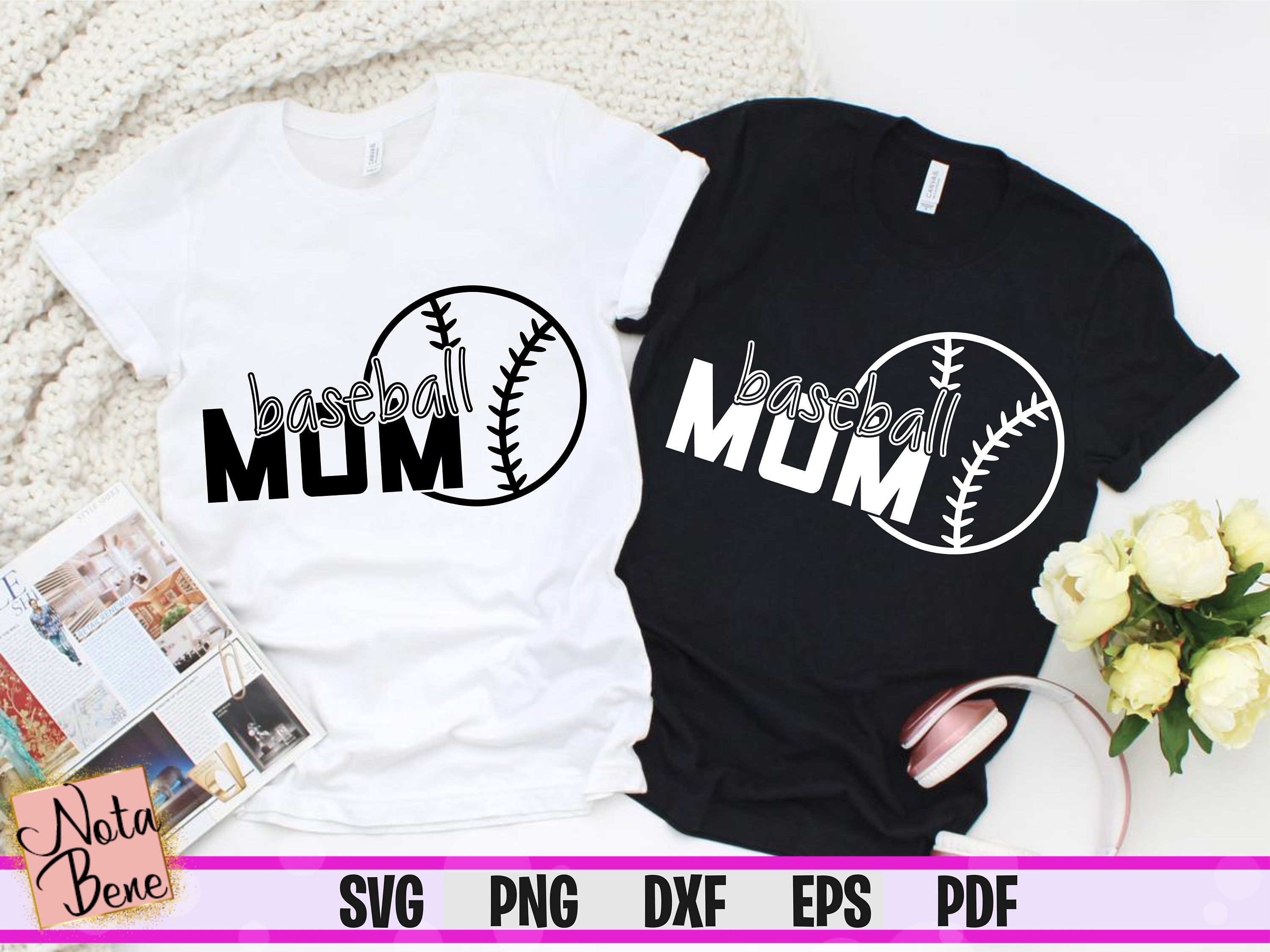 Baseball MOM Squad SVG cut file Cheer Mom Heart Vector Shirt Etsy