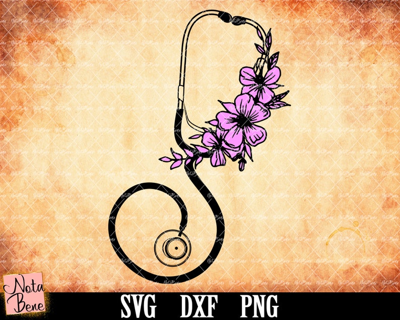 Download Floral Stethoscope SVG Nurse Svg Nursing Life svg Nurse Crew | Etsy