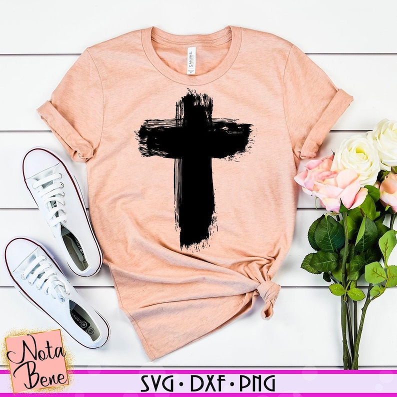 Cross SVG Cut File Paint Brush Stroke Cross Svg Faith Svg Etsy Australia