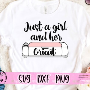 Just A Girl en haar Cricut SVG-bestand snijden, Crafting SVG, Crafter Quote Svg-snijmachine Svg-bestand knippen voor Cricut