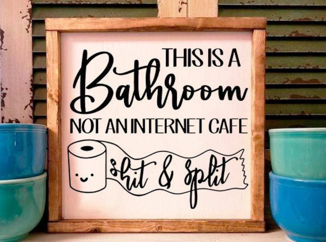 This is a Bathroom not an Cafe svg Funny Bathroom Etsy