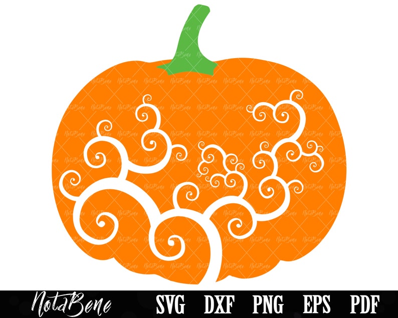 Halloween Filigree Pumpkin SVG Decorative Swirly Pumpkin | Etsy