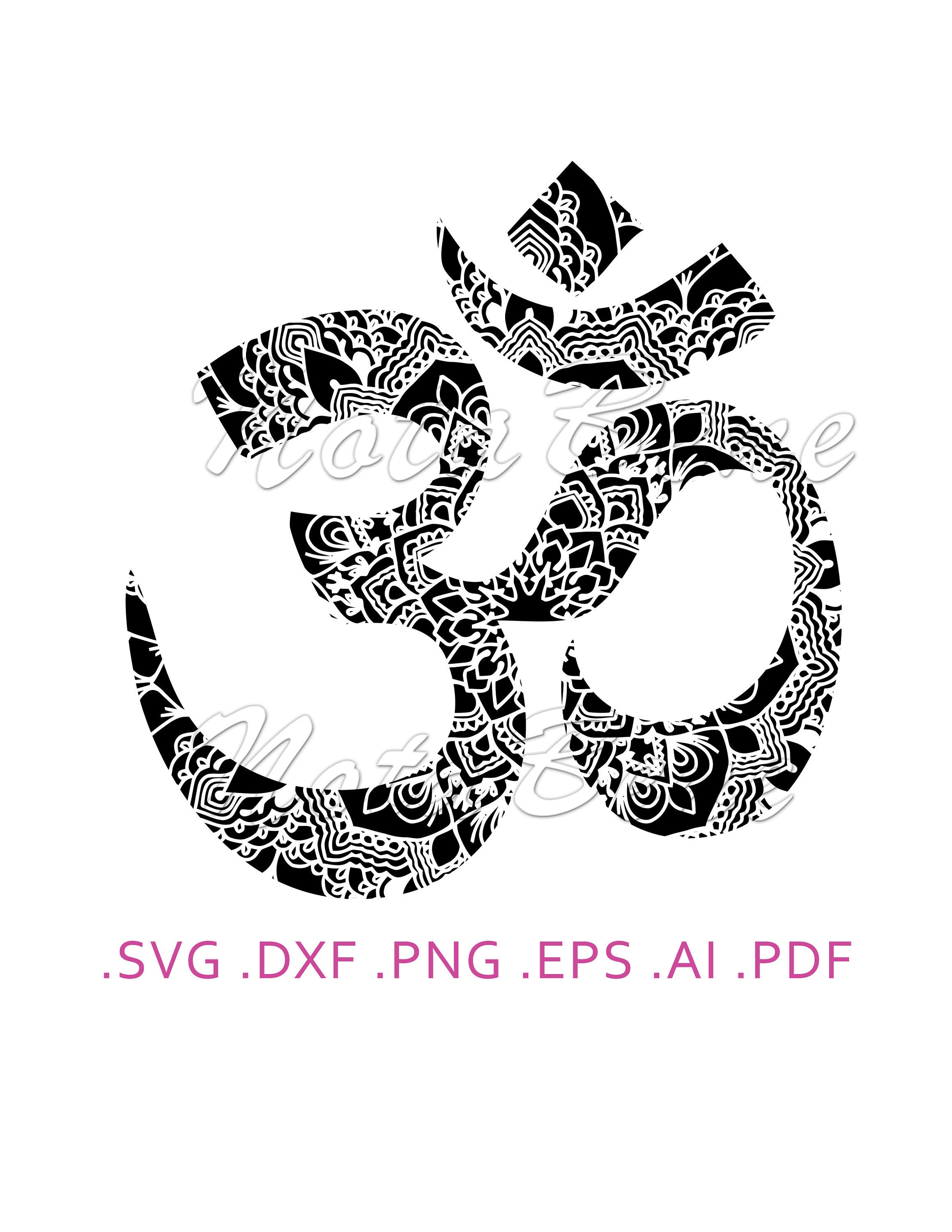 Download Om Mandala Meditation Yoga Zentangle Om Clipart Svg Digital Etsy