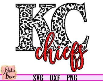 LAYERED Chiefs SVG, Leopard Print svg cut file, Sports svg Cricut, Go Chiefs fan svg, Cheetah print svg, Sublimation PNG