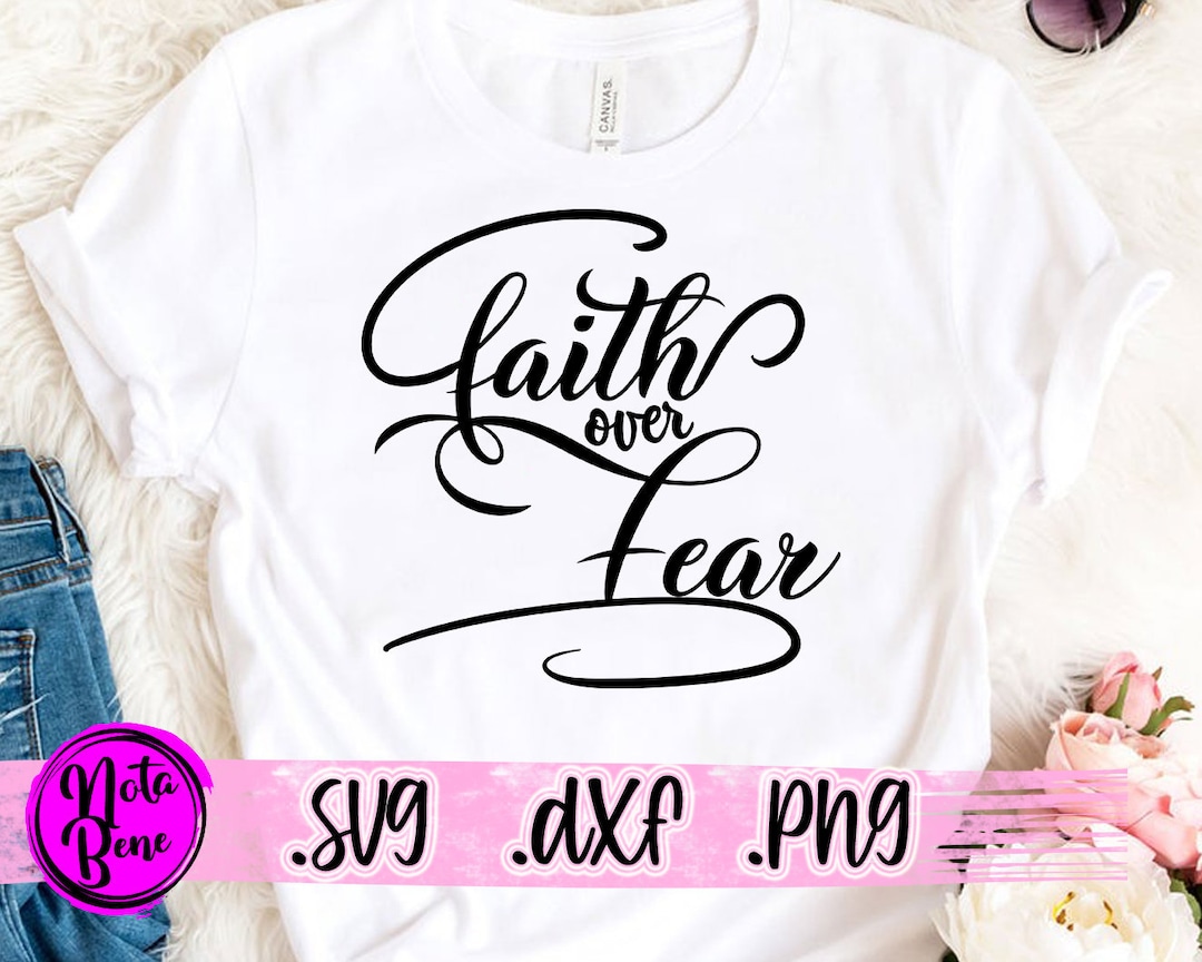 Faith Over Fear SVG Cricut Silhouette Vector Clipart Cut - Etsy