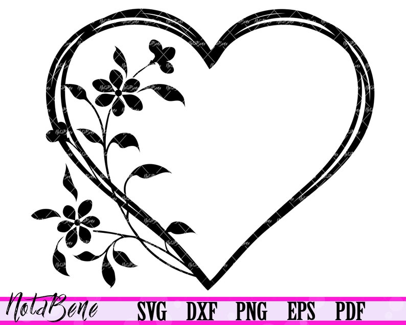 Download Clip Art Art Collectibles Floral Heart Svg Cut File Heart Frame Clipart Svg Floral Flourish Heart Cricut Heart Monogram Svg Vinyl Decal Png Dxf Valentine S Day Svg