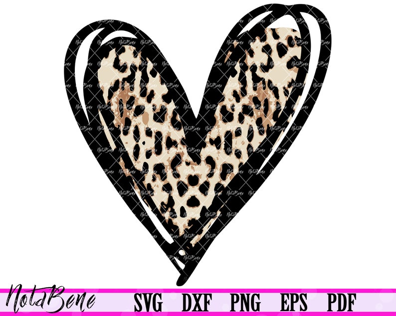 Download Leopard Heart SVG Cut file Valentine's Day Svg Heart | Etsy